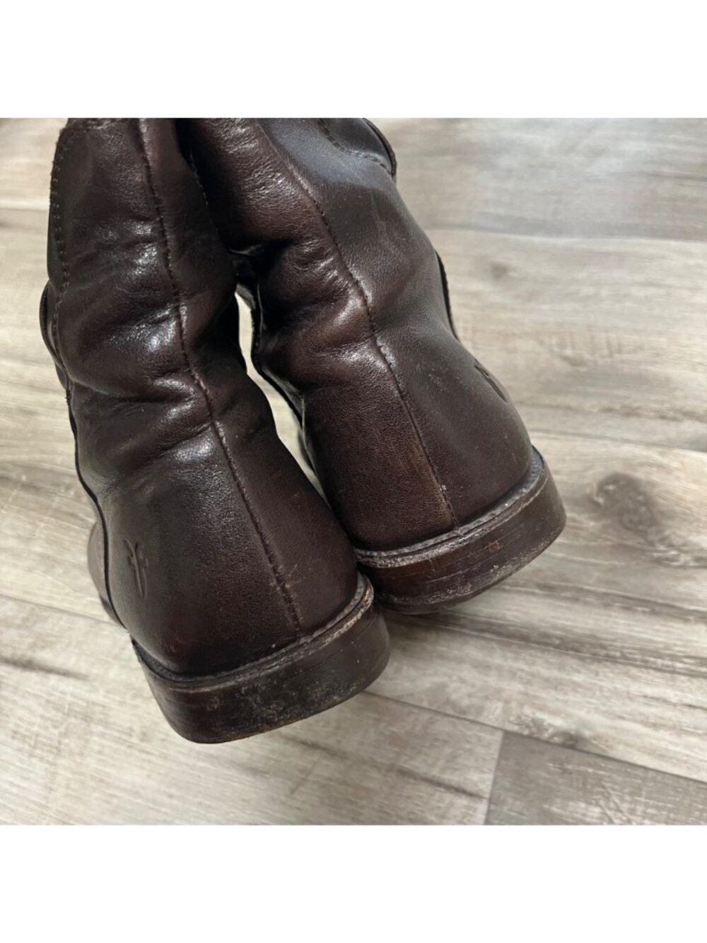 Frye Paige Tall Leather Riding Boots Chocolate Brown Women’s Size 8.5 - Picture 8 of 14